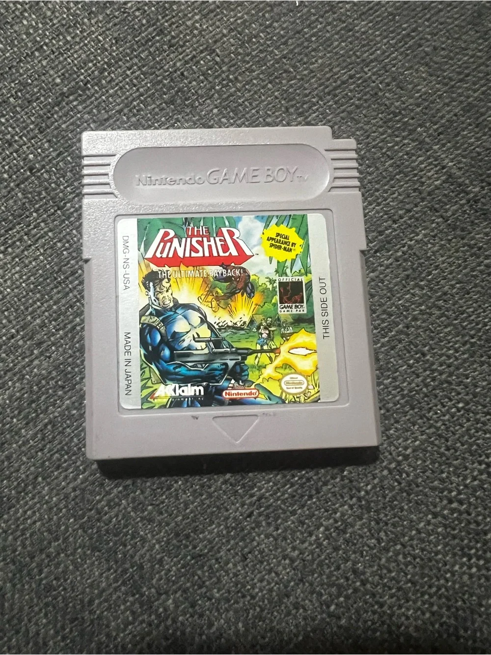 Nintendo Game Boy Cartridge The Punisher - Gray